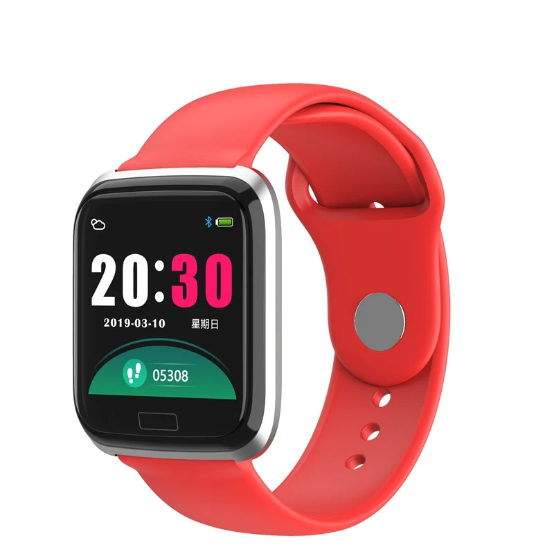 Женский Смарт-браслет, пульсометр, кровяное давление, фитнес-браслет, умный будильник, часы, водонепроницаемый браслет для Android IOS PK Y7 - Цвет: Красный