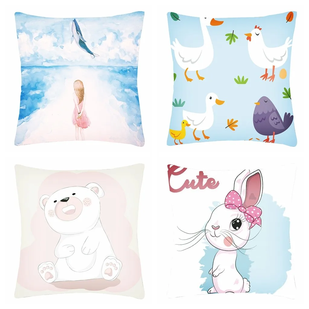 

Gajjar 2019 New Creative Throw Pillow Case Cute Animal Pattern Printed Sofa Room Cushion Cover Home Decorative dropshipping 503W