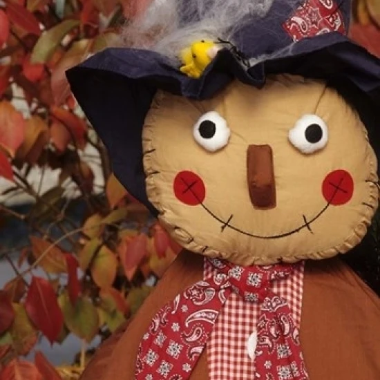 Stuffed Scarecrow on Display at Halloween  Washington Poster Print by John & Lisa Merrill (24 x 35)