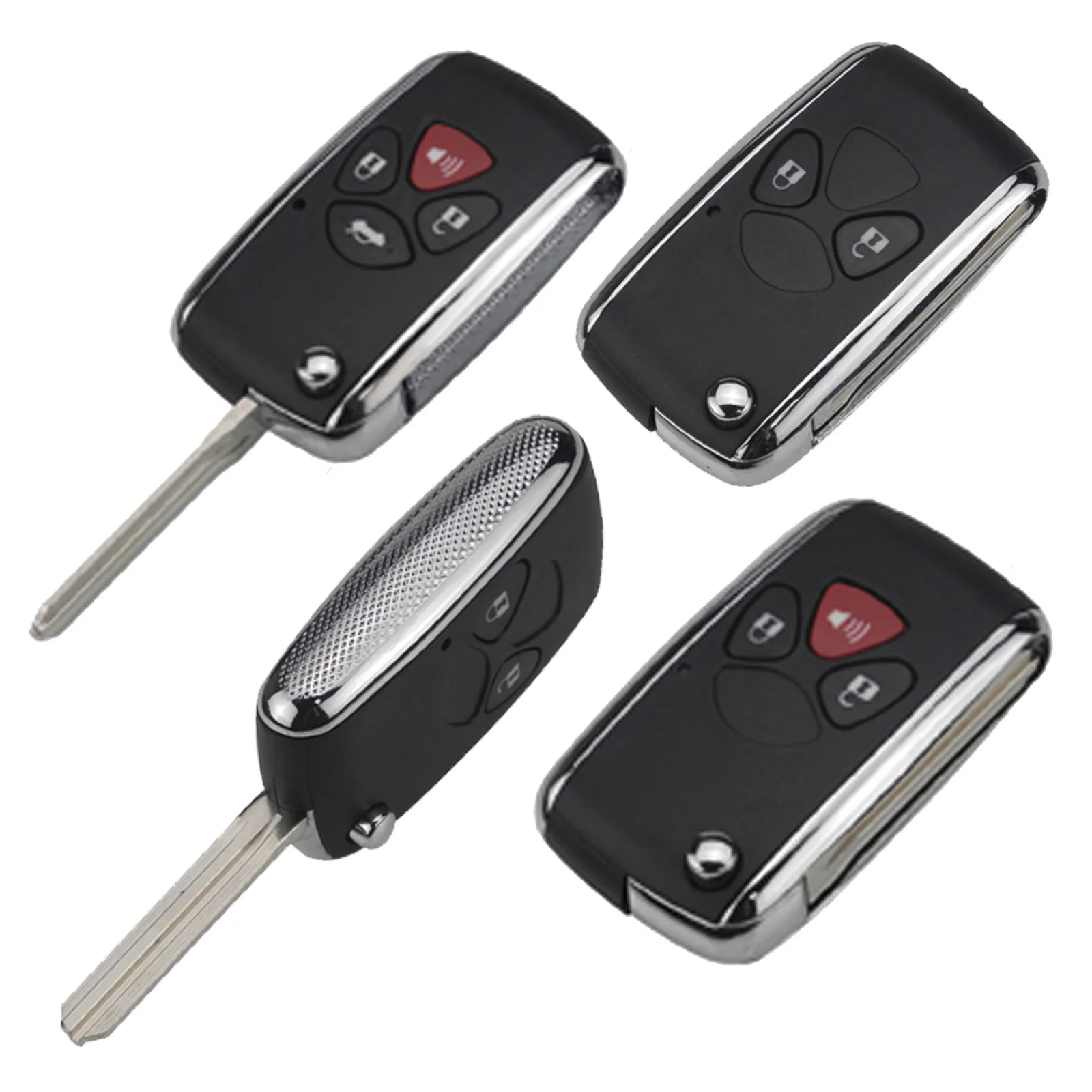 

2&3&4 Buttons Modified Flip Remote Car Key Shell Fob Case For Toyota Corolla RAV4 Camry Avlon Replacement key Cover Blank