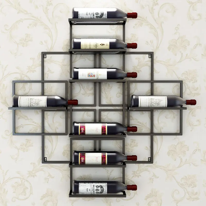 8 бутылок, европейская современная простая настенная Винная стойка, креативная подвесная Винная стойка, стойка для красного вина, держатель для вина
