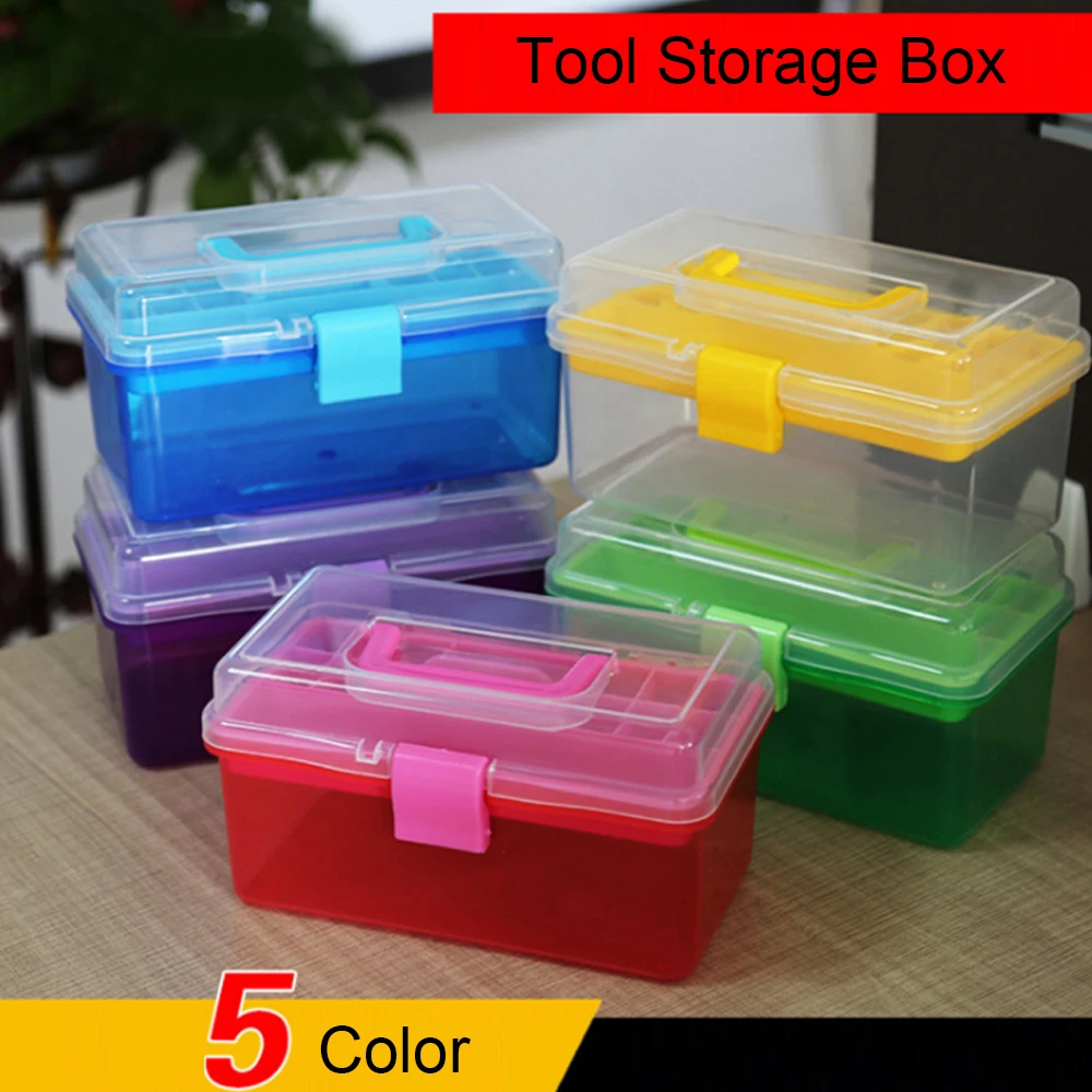 

1pcs Multi-function Organizer Hand Tool Storage Case Electronic Container Toolbox Hardware Painting Fishing Household Suitcase