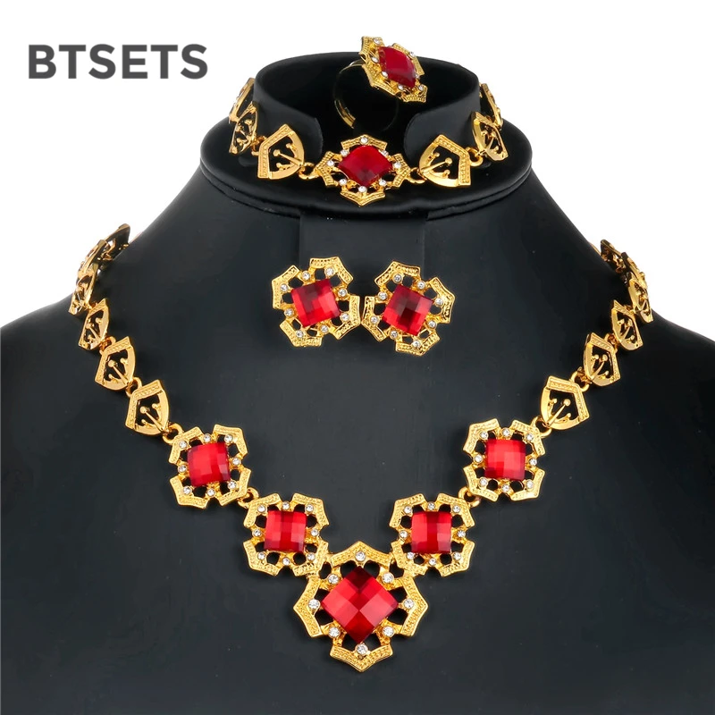 BTSETS Nigerian African Beads Jewelry Set Cheap Fashion