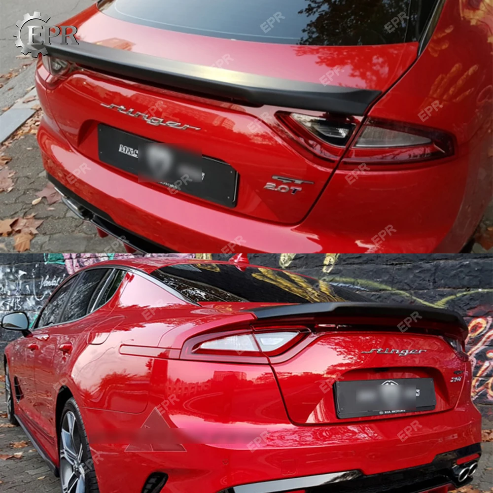 Для Kia Stinger 2018 Тип S углеродное волокно спойлер заднего багажника крыла для губ