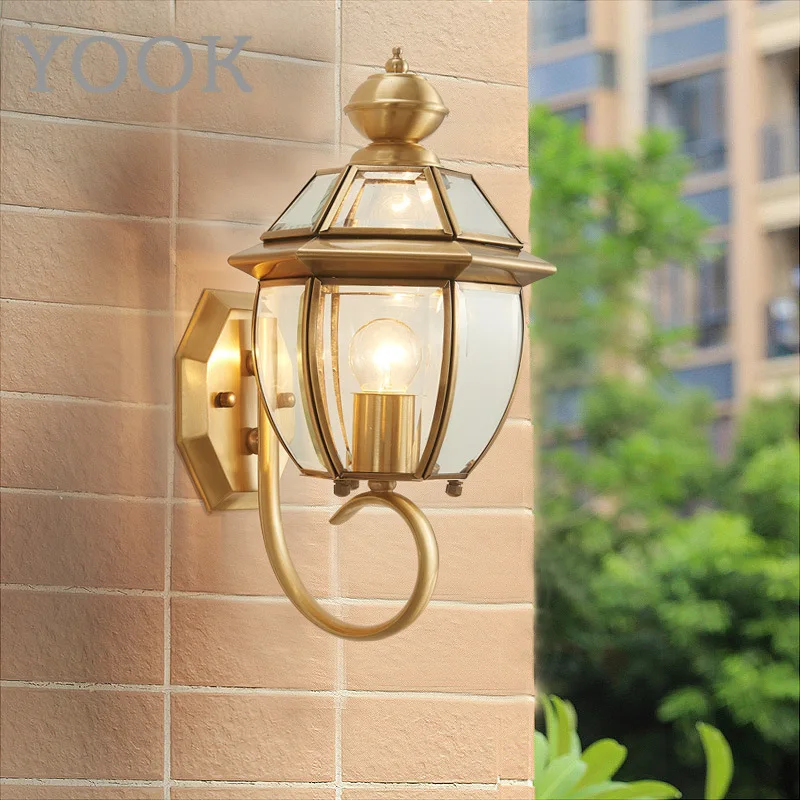 

YOOK Led Wall Lamp House Type Waterproof Wall Lamp for Balcony Corridor Outdoor High-grade Copper Wall Lamp E14 E27 110V 220V