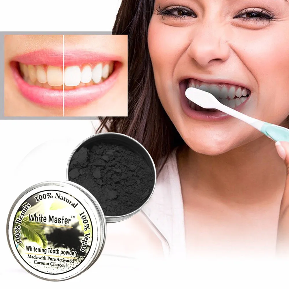 

New 30g Teeth Whitening Powder Natural Organic Activated Charcoal Bamboo Toothpaste Teeth health Care ##