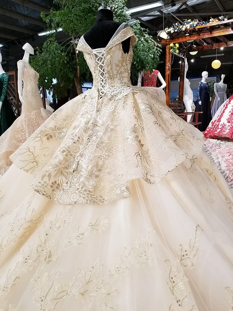 Роскошные без рукавов Цветные 3d цветы винтажные тяжелые Свадебные платья 2018 высокого класса самая большая юбка Сексуальная настоящая