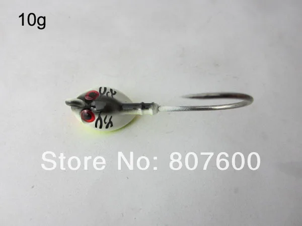 

Fishing Live Bait Jig Lead Fish Jig Head Hook 10g Tiger Head 20 Pcs/Lot