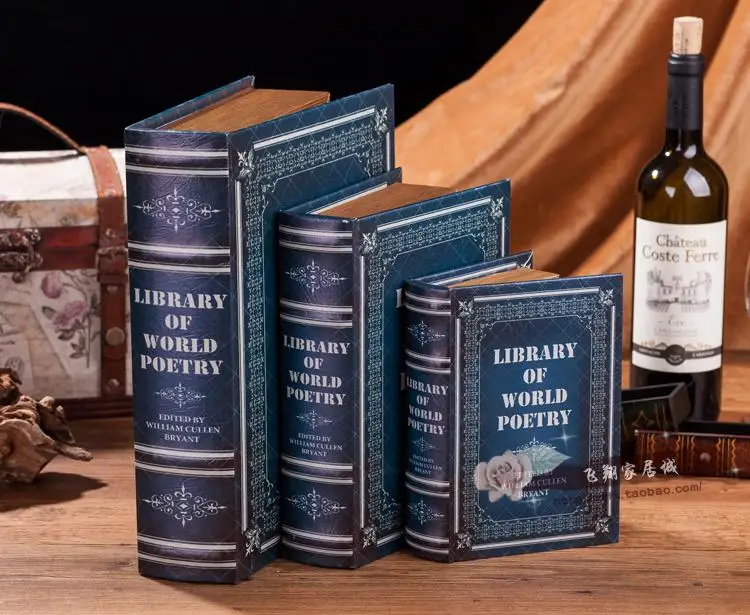 الأوروبية الحديثة الرجعية محاكاة الكتب ، وهمية الكتب ، خزانة ، الديكور ، التصوير ، الدعائم ، كتاب صناديق