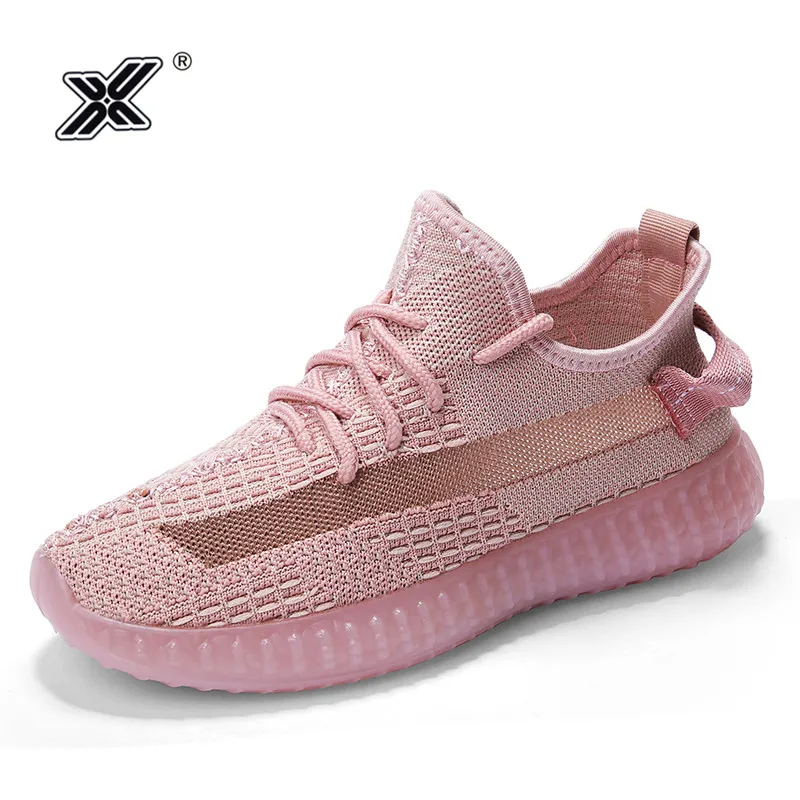 

New Super Star Knit Air Boost Breathable Casual Women Shoes Transparent Sole Spark Lace up Trainers Women Sneakers zapatos mujer