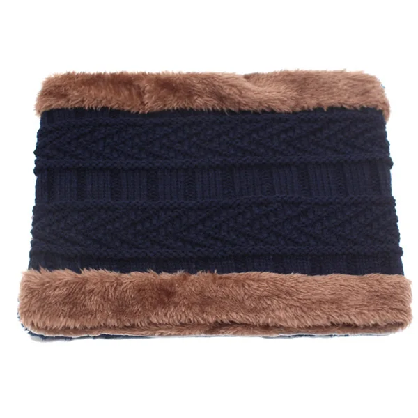 navy scarf YOUBOME зимняя вязаные шапочки зимние, шапки для мужчин шарф вязаная шапка женская мужская Gorras теплая мягкая Балаклава для Шеи Шапка Шапочка - Цвет: navy scarf