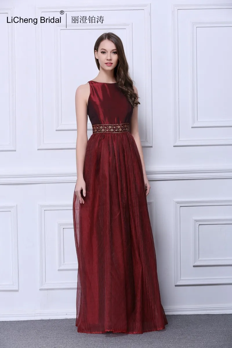 burgundy red gown