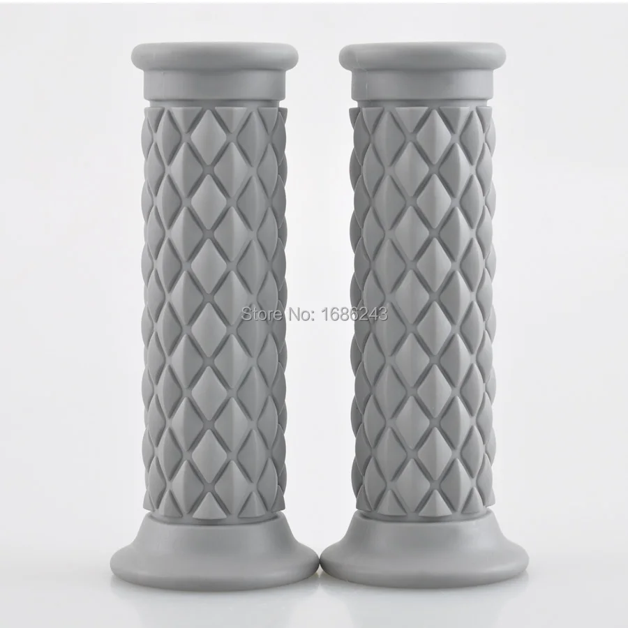 1 пара серый 22 мм 7/" Мотоцикл Велосипед резиновая рукоятка руля кафе гонщик Универсальный