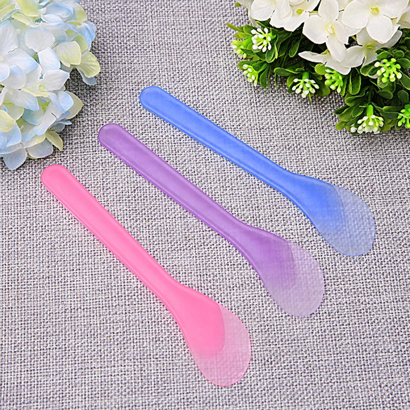 

10pcs DIY Face Mask Spoon Facial Mask Stick Cosmetic Spatula Scoop Beauty Makeup Sticks Mud Tools Purple/Blue/Pink Colors P35