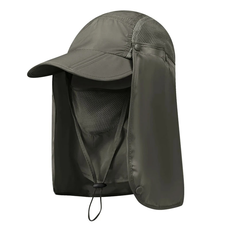 

Outdoor Sport fishing Hiking hunting Visor Hat UV Protection Face Neck Cover Fishing Sun Protection Cap high quality