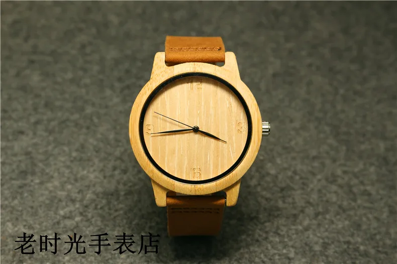 Hotime F13 Для мужчин бренд Дизайн роскошный деревянный бамбука Часы с натуральной кожи кварцевые наручные Часы для wo Для мужчин как подарок
