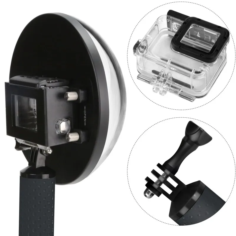 

6 inch Dome for Gopro Hero 7 6 5 Black Action Camera With Waterproof Case Go Pro 7 6 5 Lens Dome Port for Go Pro Accessory