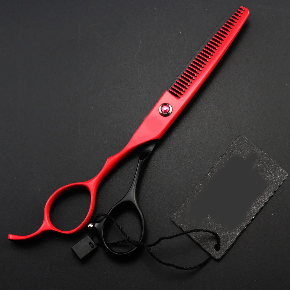 6,0 "левосторонние черные красные японские ножницы для волос 6 дюймов ножницы для стрижки волос филировочные Парикмахерские ножницы