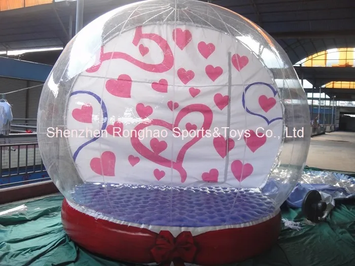 Высокое качество ПВХ надувной Рождественский снежный шар пузырь палатка Снежный шар для рекламы с воздуходувкой