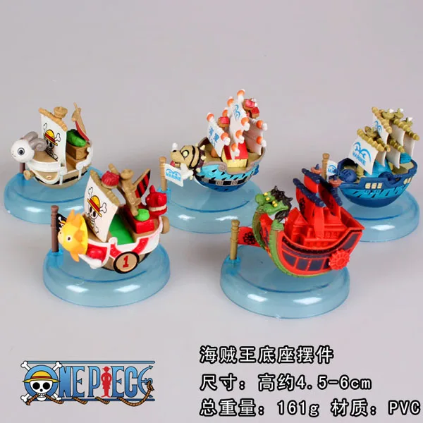 

5pcs/set Anime One Piece Ship Model Mini PVC Action Figures Collectible Model Toys OPFG438