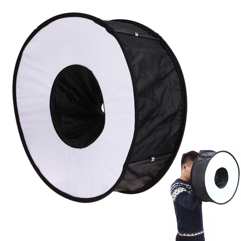 Foldable Ring Softbox Speedlight Softbox Flash Light 45cm Flash