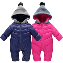 baby snowsuit new arrival winter down jacket for infant girls boys outerwear jumpsuit cotton padded warm