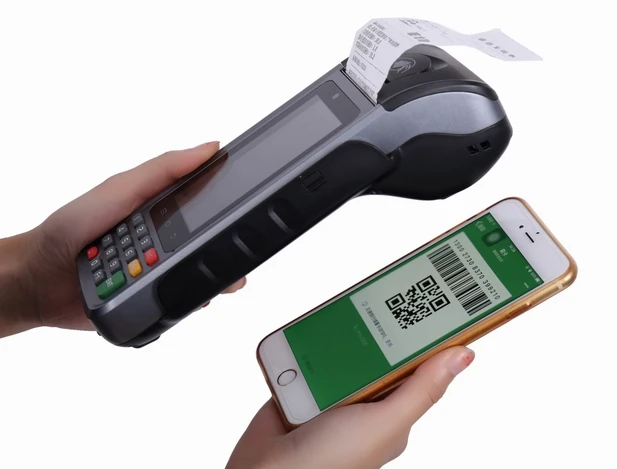 الروبوت المحمول وعرة pda pos محطة NFC/IC قارئ بطاقات الباركود ماسحة مع المدمج في استلام طابعة RFID قارئ