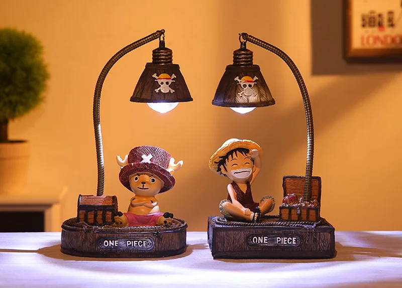 Мультяшная Ночная лампа Луффи и Джо японские игрушки Аниме маленький ночной Светильник s Смола украшения ремесла лампа креативный Ночной светильник подарок