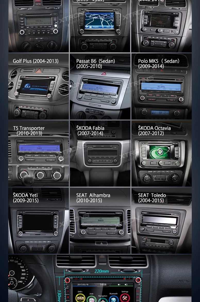 Discount 8" Car DVD for Volkswagen Beetle 2011-2015 & Sharan 2010-2014 & Amarok 2010-2015 with Built-in Vehicle Standard DAB+ Module 2