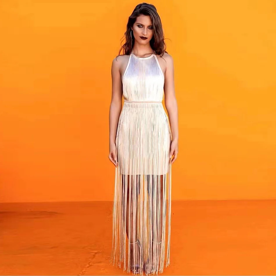 2019-novas-mulheres-de-ver-o-Vestidos-sem-mangas-halter-tassel-Bodycon-vestido-bandage-vestido-das