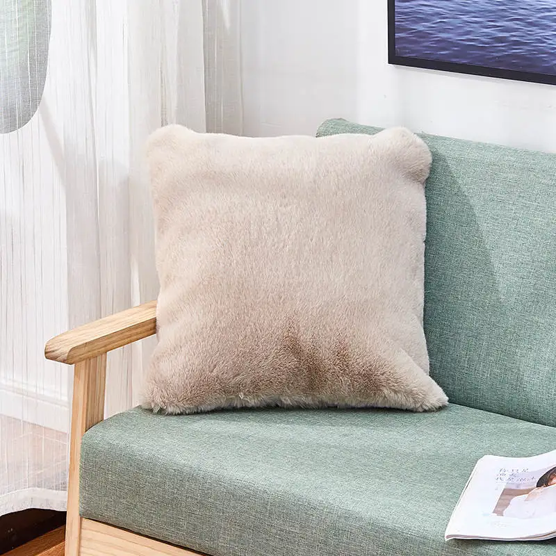 

Christmas Decoration Pillow Imitation Rabbit Hair Pillowcase Cushion Hug Pillowcase Washable Plush Cushion Pillow Without Core