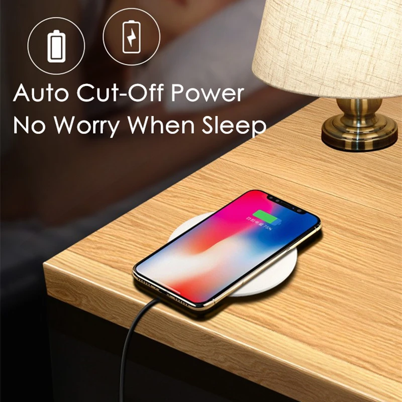 Беспроводное зарядное устройство Qi для iPhone XS X 8 Plus быстрая Беспроводная зарядка