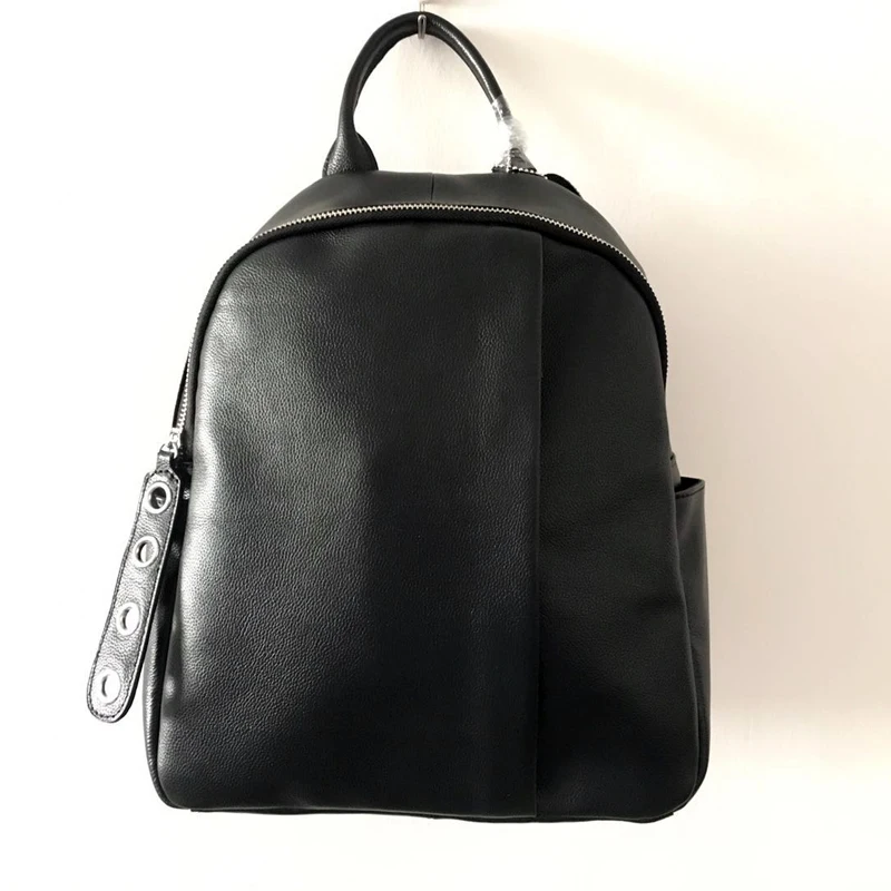 2017 Winter All-match Women Backpack Real Leather High Quality Ladies Pretty Style  School Bag Solid Color Large Travel Bag