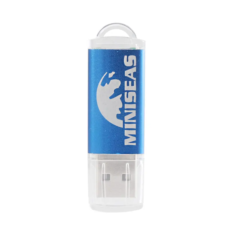 Miniseas Usb флеш-накопитель с H2textw модный крутой маленький 8 г/16 г/32 г/64 г Usb 2,0 USB флеш-накопитель u-образный флеш-накопитель - Цвет: Синий