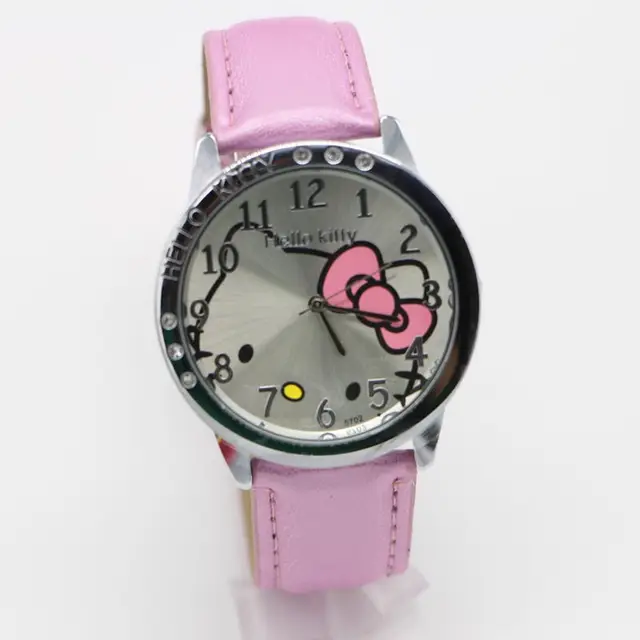 Top brand leather lady girl gift cartoon watch hellokitty fashion hello kitty wa Top brand leather lady girl gift cartoon watch hellokitty fashion hello kitty wa