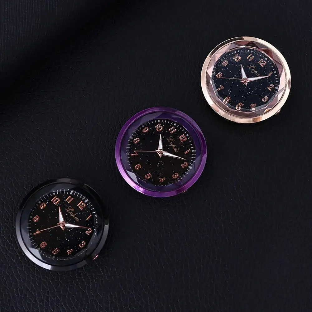 

Car Arabic Numbers Round Dial Quartz Clock Watch Auto Vehicle Interior Decor