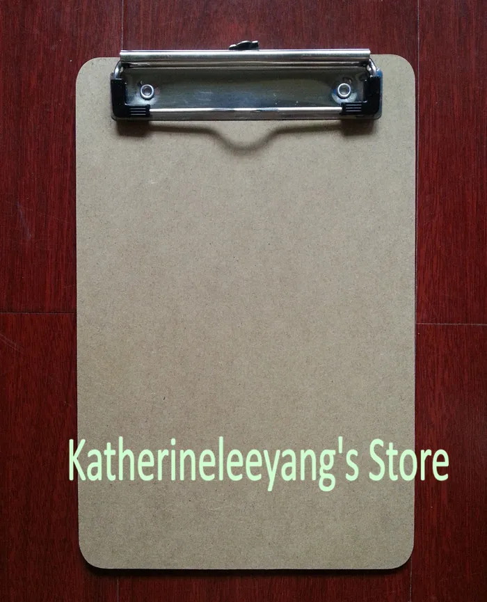 

A5 MDF clipboard Wooden file clip board menu clipboard with plate clip writing pad office supplies