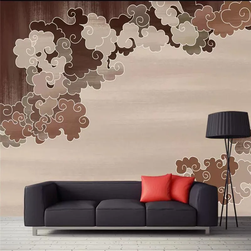 Custom Mural Wallpaper European Clouds Background Wall beibehang high fashion decorative wallpaper colorful galaxy stars white clouds room ceiling painting papel de parede wall paper