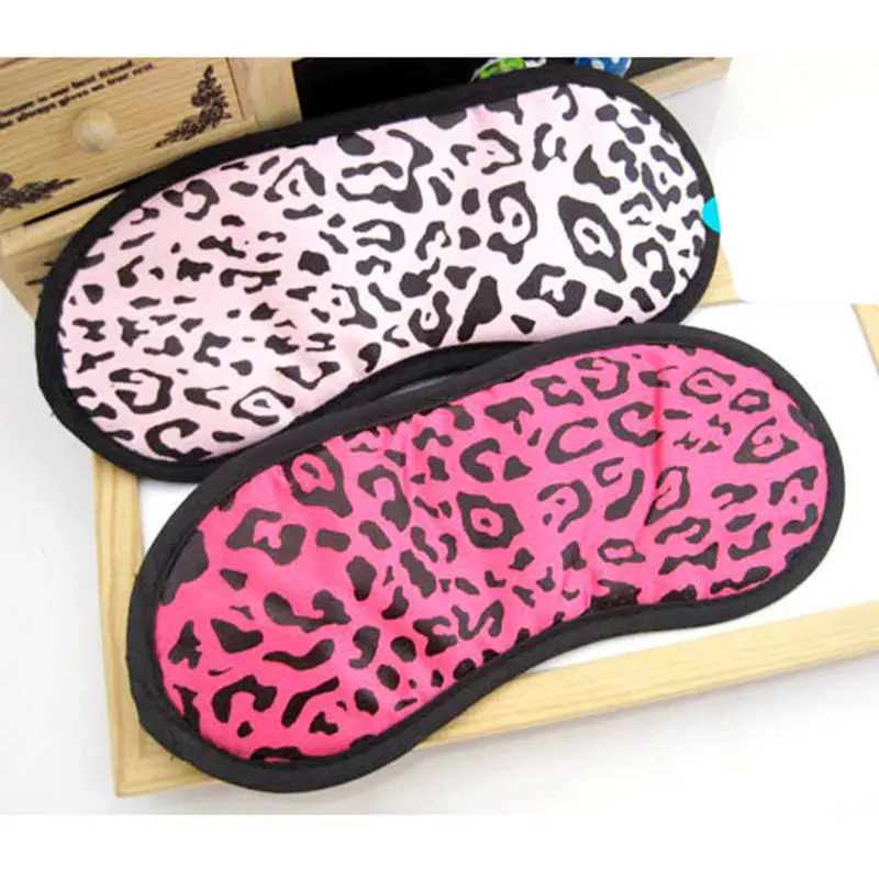 

Random Color New Leopard Print Eye Mask Patch Normal Funny Eyemask Eyeshade Travel Sleeping Eye Mask Cover Shade Blindfold