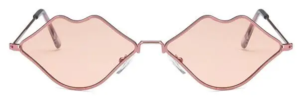 Сексуальные красные губы солнцезащитные очки 90S хиппи Винтажные Солнцезащитные очки для женщин фестивальный рейв солнцезащитные очки для вечеринок женские очки - Цвет линз: pink