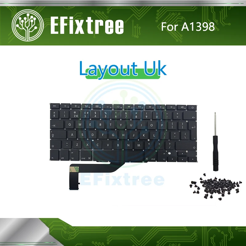 Полный новый A1398 клавиатура Английский для Macbook Pro retina 15 &quotA1398 макет