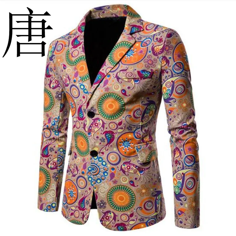 Tang cool новинка 2019 брендовая деловая мужская куртка из хлопка и льна с принтом