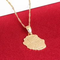 La Reunion Map Pendant Necklace Gold Color Country Map Jewelry Fashion France Reunion Island Maps 1