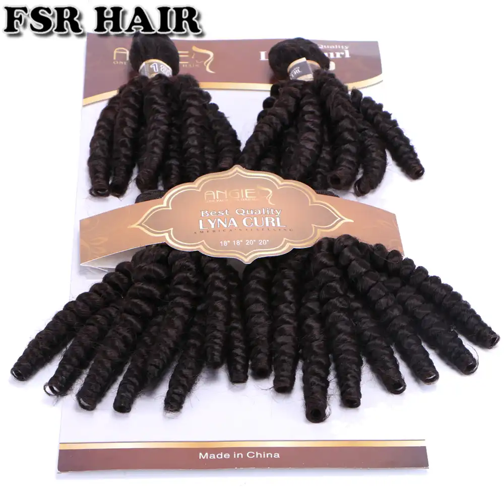 Black Funmi Hair Weaving Cheap Synthetic Hair Extensions 18 18 20