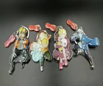 

10Pcs anime Series Acrylic Sheet Metal Pendant Keyring and HandBag Ornaments Keychain Key Holder Kid's Gift SM79