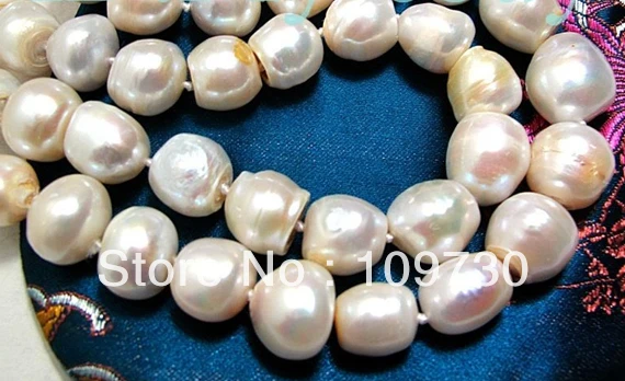 

Jewelry 002263 14mm Unusual Baroque White Freshwater Pearl Necklace 50