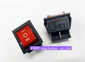 

Rocket switch with red lamp 31*25mm KCD4 switch for power supply 100pcs/lot good material copper