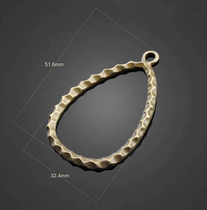 

50pcs Antique Bronze Drip Line Charms Pendants-DIY Jewelry Findings Necklace Bracelet Fashion Accessories 51.6mm X 32.4mm