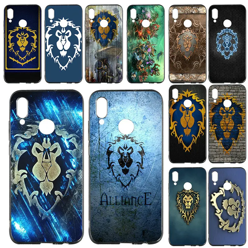 

Soft Mobile Phone Cases for Huawei P8 P9 P10 P20 P30 Mate 10 Pro Honor 7A 8X 9 10 Lite 2017 The Alliance World of Warcrafts Logo