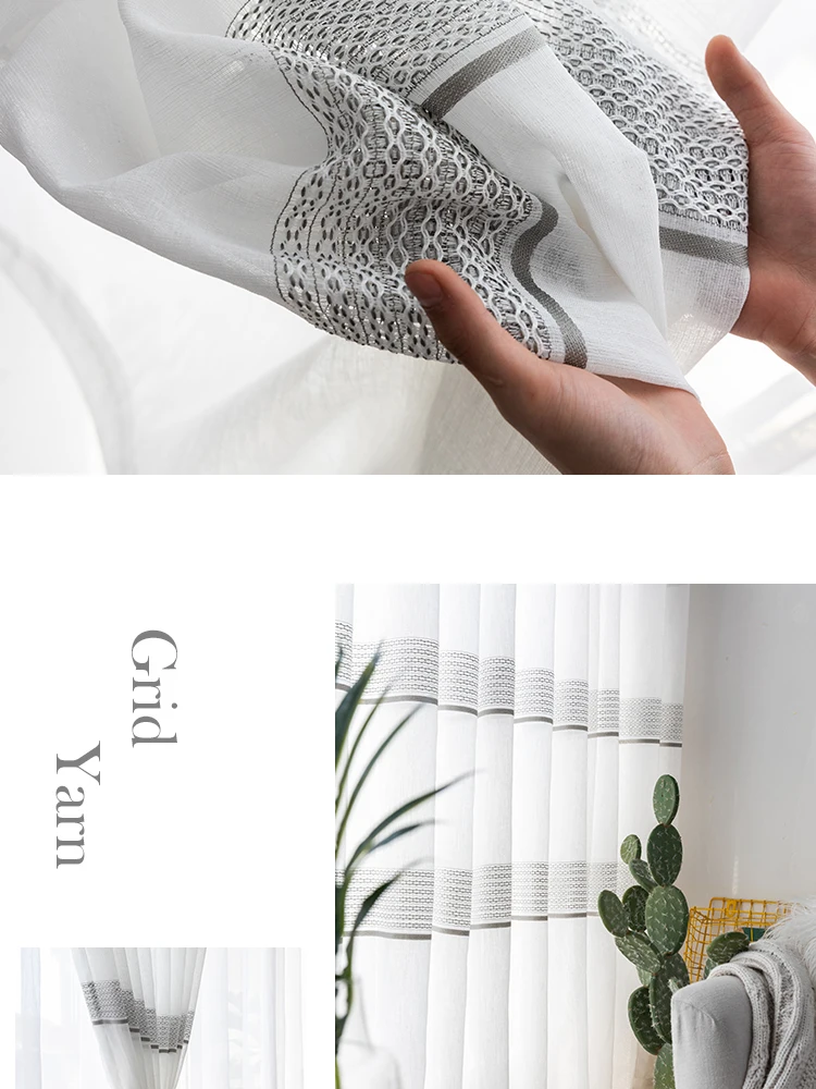 Innermor, стильные тюлевые занавески в белую сетку для гостиной, жаккардовые тюлевые занавески для спальни, мягкий тюль для кухни на заказ
